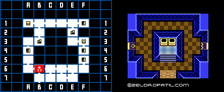 壷の洞窟（Lv2ダンジョン）マップ画像：ゼルダの伝説・夢をみる島DX 攻略